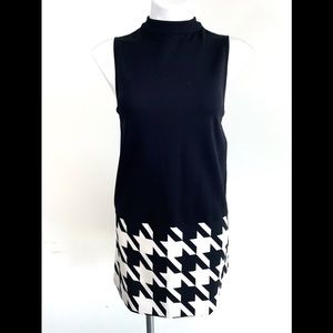 Mod Mini dress with houndstooth print